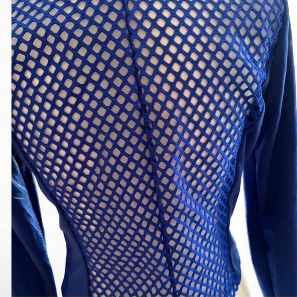 Blue Mesh Zip-Up Jacket - Picture 6 of 7